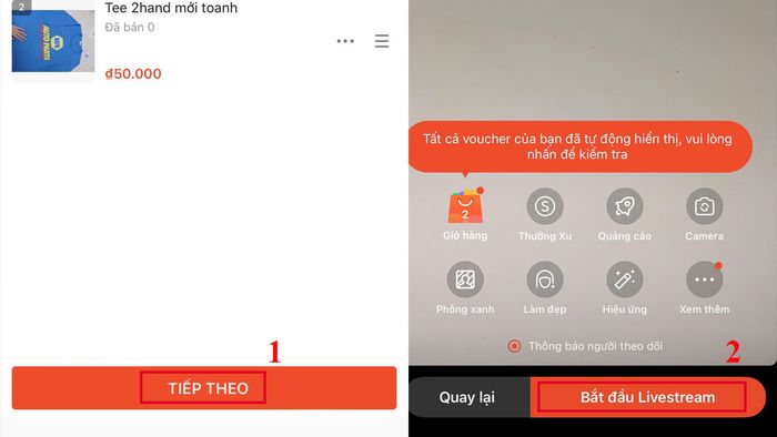 Hướng dẫn Live trên Shopee bằng điện thoại - Bước 5